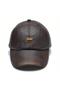 Leather Hat Men's Adjustable Premium Quality Sports & Daily Use Baseball Cap Brown - 2