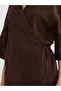 Mg trenden brown shawl collar textured women's kimono - 7