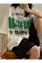 Blured Letter Oversize Unisex T-shirt - 2