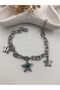 316L Stainless Steel Women's Bracelet with Hypoallergenic Star Charm Evil Eye Bead Detail 17+4 Boxed - 7