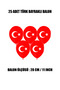 Pastel Balloons 25 Pieces Turkish Flag 11 Inch 28 cm - 3