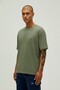 تي شيرت Garment Basic T-shirt Thyme للرجال برقبة دائرية باللون الكاكي - 2