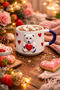 كوب سيراميك مطرز يدويًا بشكل دب منقوش سعة 200 مل