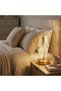 Cross-Curved Inverted Crystal Glittery Led Table Lamp – Gold Body, Touch Control, 3-Level Light Adjustment