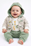 Baby Hooded 3-Piece Set - Cotton Combed Cotton Gift Baby Boy Set Transitional - 2