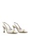 Women's Beige Medium Heel Stiletto with Stone Toe Pads New Season F183 - 4