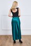 Women's Long Green Elastic Waist Satin Skirt Hijab Skirt