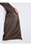 Brown Standard Fit Mock Neck Men's Puffer Jacket - 3