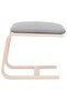 Stool, light gray, 51x41x40 cm, textile - 5