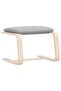 Stool, light gray, 51x41x40 cm, textile - 6