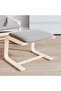 Stool, light gray, 51x41x40 cm, textile