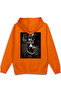 Doberman Dogue Dog Back Printed Hooded Half Oversized Sweatshirt Orange Hoodie 1235