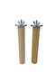 Natural Wooden Perch and Pedicure Perch Set for Venty Parrots 15 cm - Ø 25 mm - Sandy Perch - 3