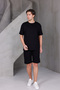 Erkek Basic Oversize Alt-Üst 2 İki İplik Kompakt Şort Takımı - 7