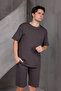 Men's Basic Oversized Bottom-Top 2 Two Thread Ko Compact Medium Set - 6