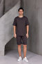 Men's Basic Oversized Bottom-Top 2 Two Thread Ko Compact Medium Set - 2