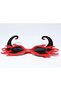Black Horned Red Color Flaming Party Glasses 21X10 cm - 4
