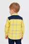 Boys’ Checkered Multi-Color Long Sleeve Shirt Plaid Contrast Shoulders | Sizes 2-12Years | MH - 2