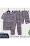 Plus Size Mens Pajamas Set, 3 Piece Soft Cotton Pajamas with Shorts Pants Short Sleeve Sleepwear - 3
