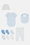 Toddlers Boy 10 Pieces Graphic Print Bodysuit Set, Light Blue - 2