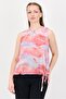 Women Crew Neck Sleeveless Tie Dye Top, Multicolor