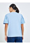 Blue Lace Trim Short Sleeve T-Shirt - 5