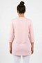 Women's Cotton in Single Jersey Fabric Crew Neck Regular Fit Three Quarter Sleeve Skirt Slit Tunic - 4