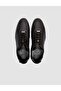 100% Genuine Leather Black Textured Lace-Up Men's Casual Shoes - 4