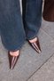 Heeled Shoes 2611 - Minimal Blunt Toe Bitter Brown Women's Heeled Shoes - 3