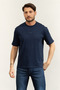 Giano Men's Active Regular Fit T-Shirt Navy Blue