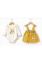 Girl's Jeans (Jeans) Strap Skirt Set (6/9/12/18) Months - 5