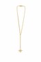 Gold Combined Zircon Stone Y Model Waterway Necklace Alc-X15365