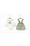 Girl's Jeans (Jeans) Strap Skirt Set (6/9/12/18) Months - 4
