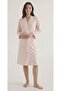 Women's Cotton Piece Girdle Tie-Detail and Piped Dressing Gowns - 2