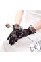 Black Guipure Lace Lace Short Gloves – Vintage Elegant Women's Gloves - 3