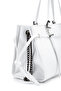 Black Chain Detail Bonnie Women's Hand and Shoulder Bag White - 3