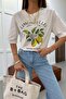 Lemon Printed T-Shirt Ecru - 3