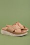 Genuine Leather Comfort Sole Comfortable Daily Slipper Imk.2205 Cappuccino - 5