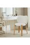 Modern Accent Chair, Heart-Shaped Back Lounge Chair with Soft Faux Suede Upholstery