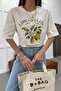 Lemon Printed T-Shirt Ecru - 4