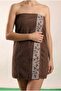 Fluffy Brown Bath Towel - 70X140 Cm, 490Gr, 100% Cotton , Spa and Hotel Towel