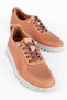 Adult Women's Genuine Leather Lace-Up Casual Shoes with Hole Detail B4503 - 2