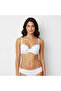 Women's Stone Printed Non-Padded White Color Bra with Attached Straps Bb2345 - 4