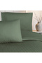 Linestyle Single 100% Cotton Satin (90 Thread) Duvet Cover Set Khaki (2 Pieces) 160X220/50X70 Khaki - 3