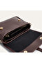 Women's Black Leather Look Buckle Shoulder Bag - 3
