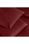 Linestyle Single %100 Cotton satin (90 thread) duvet cover set burgundy (2 pieces) 160x220/50x70 burgundy - 5