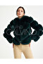Women's V-Form Zippered Convertible Fur Jacket (Can Be Made into Vest Styles) - 6