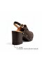 Brown Leather Piped Detail Lightweight Sole Women's Clogs Slipper - 4