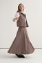 Women's Gabardine Vest Set Skirt Suit Mink - 3