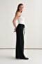 Women's Side Seam Detail Palazzo Pants Black - 3